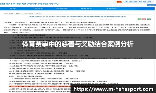 体育赛事中的慈善与奖励结合案例分析
