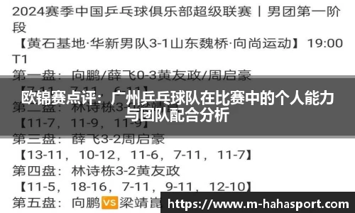欧锦赛点评：广州乒乓球队在比赛中的个人能力与团队配合分析