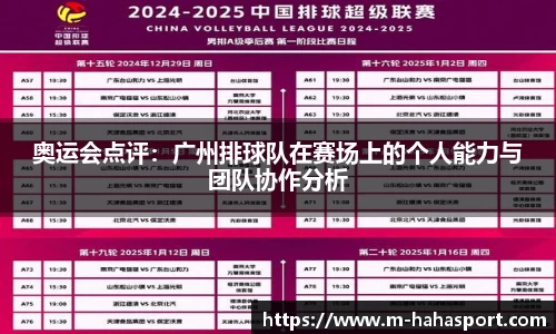 奥运会点评：广州排球队在赛场上的个人能力与团队协作分析